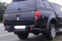 Mitsubishi L200 2006-2015 Rear Corner Bars AK003 Black (2 pcs, Stainless Steel) photo 1