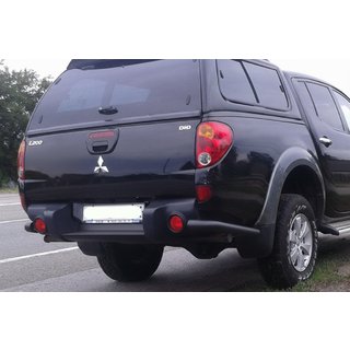 Rear Corner Bars AK003 Black (2 pcs, Stainless Steel) Mitsubishi L200 2006-2015 photo 1