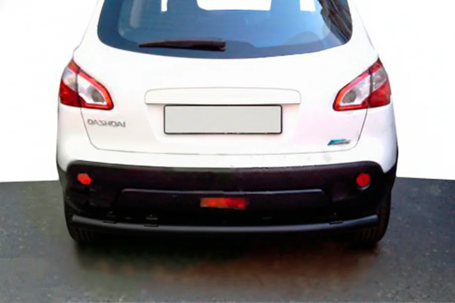 Nissan Qashqai 2007-2010 Rear Straight Roll Bar Black (Stainless Steel) Image