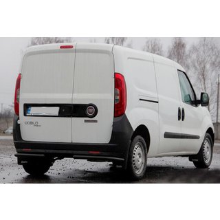 Rear Corner Bars AK003 Black (Stainless Steel) Fiat Doblo II 2010-2022 photo 2