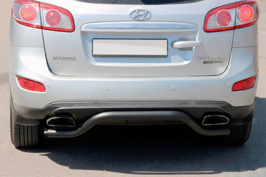 Hyundai Santa Fe 2 2006-2012 Rear Bar AK007-2 Black (Stainless Steel) Image