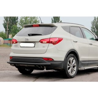 Rear Bar AK002 Black (Stainless Steel) Hyundai Santa Fe 3 2012-2018 photo 1
