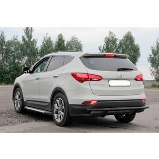 Rear Bar AK002 Black (Stainless Steel) Hyundai Santa Fe 3 2012-2018 photo 2