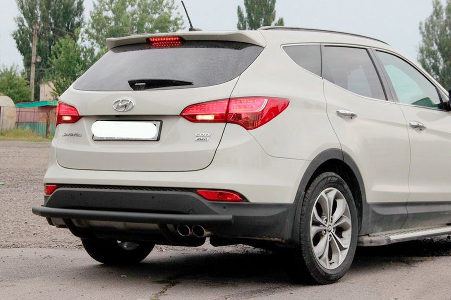 Hyundai Santa Fe 3 2012-2018 Rear Bar AK002 Black (Stainless Steel) Image