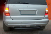 Mercedes ML W163 1997-2005 Rear Bar AK006 Black (Stainless Steel) photo 1