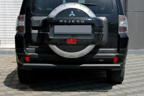 Mitsubishi Pajero Wagon IV 2006-2021 Rear Bar AK002 Black (Stainless Steel) photo 1