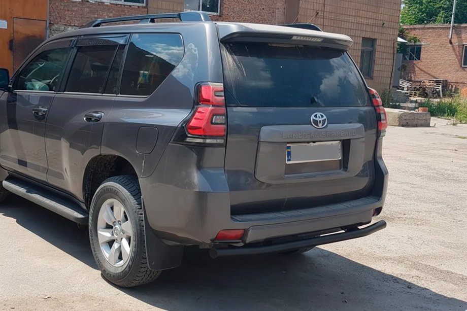 Toyota Land Cruiser Prado 150 2009-2023 Rear Bar AK002 Black (Stainless Steel) Photo 2
