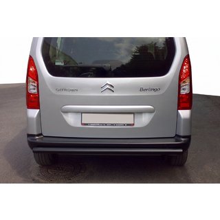 Rear Guard Black (Stainless Steel) 60 mm Citroen Berlingo 2008-2018 photo 1