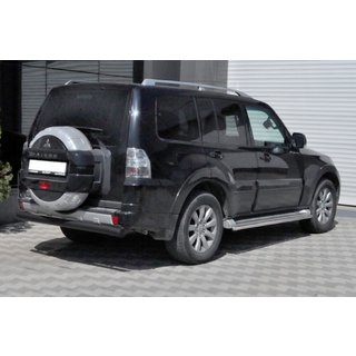 Rear Bar AK002 Black (Stainless Steel) Mitsubishi Pajero Wagon III 1999-2006 photo 2