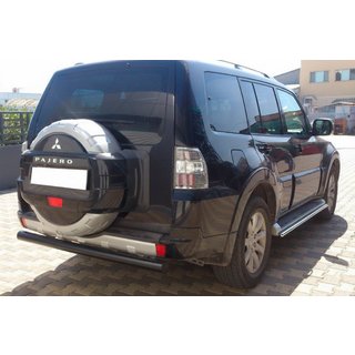 Rear Bar AK002 Black (Stainless Steel) Mitsubishi Pajero Wagon III 1999-2006 photo 3