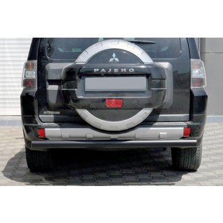 Rear Bar AK002 Black (Stainless Steel) Mitsubishi Pajero Wagon III 1999-2006 photo 1