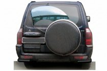 Mitsubishi Pajero Wagon III 1999-2006 Rear Bar AK003 Black (Stainless Steel) photo 1