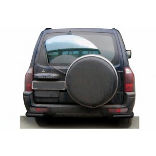 Rear Bar AK003 Black (Stainless Steel) Mitsubishi Pajero Wagon III 1999-2006 photo 1