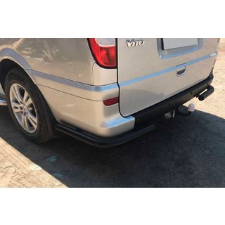 Rear Corner Bars AK003 Black (2 pcs, Stainless Steel) Medium and Long Wheelbase Mercedes Vito W639 2004-2014 photo 3