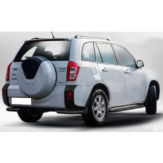 Rear Corner Bars AK003 Black (2 pcs, stainless steel) Chery Tiggo 3 2005- photo 1