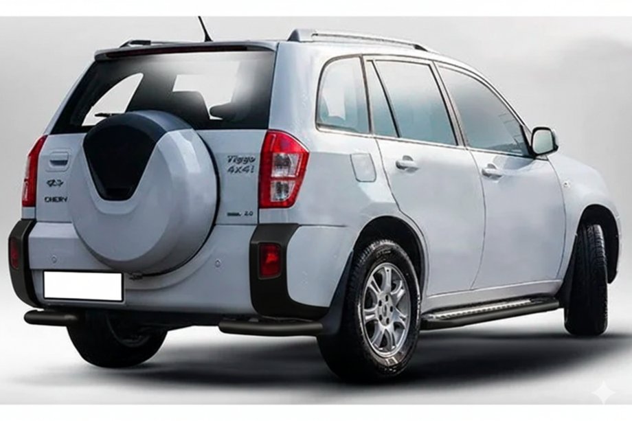Chery Tiggo 3 2005- Rear Corner Bars AK003 Black (2 pcs, stainless steel) Image