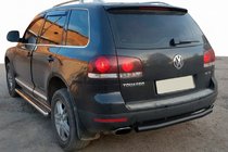 Volkswagen Touareg 2002–2010 Rear Guard AK002 Black (2 pcs, stainless steel) photo 1