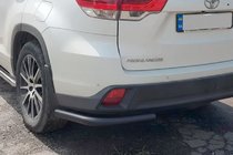 Toyota Highlander 2013-2019 Rear Corner Bars Black (2 pcs, stainless steel) photo 1