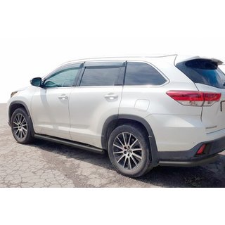 Rear Corner Bars Black (2 pcs, stainless steel) Toyota Highlander 2013-2019 photo 2