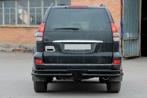 Toyota Land Cruiser Prado 120 2002-2009 Rear Double Bars AK003-1 Black (2 pcs, Stainless Steel) photo 2