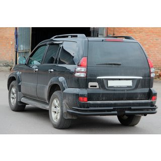 Rear Double Bars AK003-1 Black (2 pcs, Stainless Steel) Toyota Land Cruiser Prado 120 2002-2009 photo 3