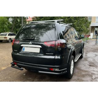 Rear Guard AK003-Double Black (2 pcs, stainless steel) Mitsubishi Pajero Sport 2008-2015