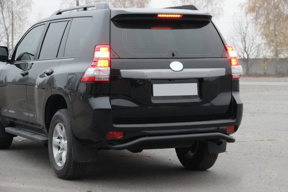 Toyota Land Cruiser Prado 150 2009-2023 Rear Bar AK008 Black (Stainless Steel) Image