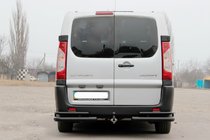 Fiat Scudo 2007-2015 Rear Corner Bars AK003-Double Black (2 pcs, stainless steel) photo 2
