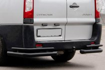 Fiat Scudo 2007-2015 Rear Corner Bars AK003-Double Black (2 pcs, stainless steel) photo 1