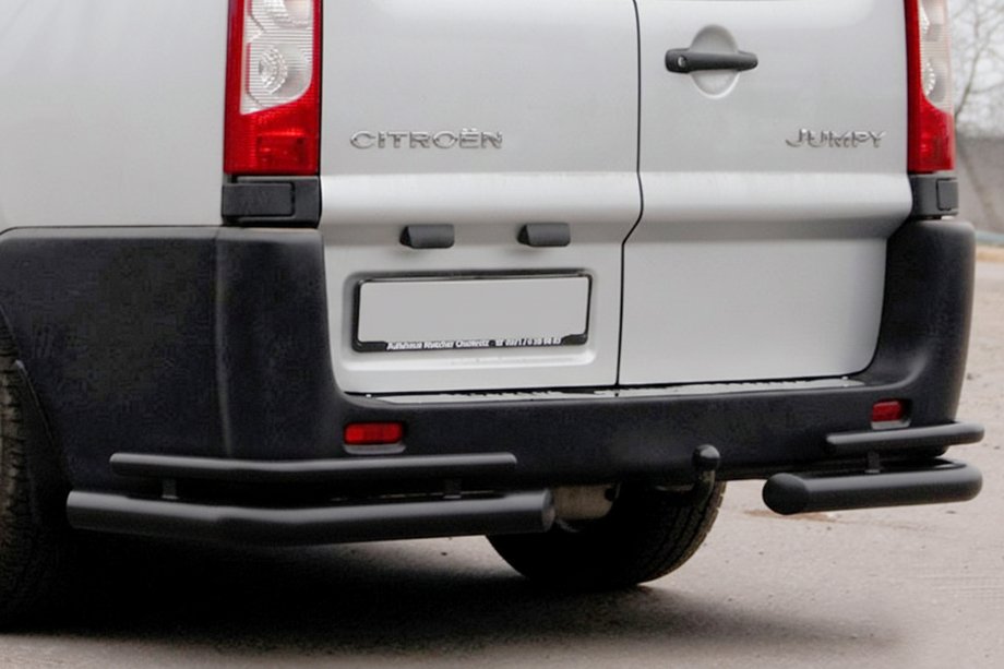 Fiat Scudo 2007-2015 Rear Corner Bars AK003-Double Black (2 pcs, stainless steel) Image