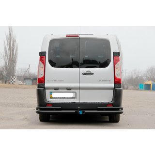 Rear Corner Bars Double Black (2 pcs, stainless steel) Citroen Jumpy 2007–2017 photo 2