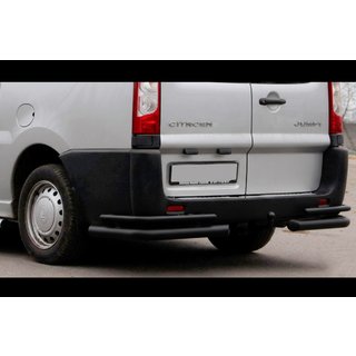 Rear Corner Bars Double Black (2 pcs, stainless steel) Citroen Jumpy 2007–2017 photo 1