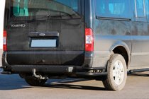 Ford Transit 2000–2014 Rear Corner Bars AK003-Double Black (Stainless Steel) photo 1