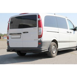 Rear Corner Bars AK003-Double Black (2 pcs, stainless steel) Mercedes Vito W639 2004-2014 photo 1
