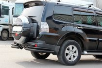 Mitsubishi Pajero Wagon IV 2006-2021 Rear Double Roll Bar AK003 Black (Stainless Steel) photo 2