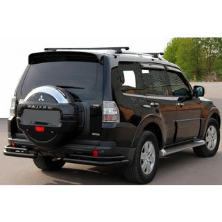 Rear Double Roll Bar AK003 Black (Stainless Steel) Mitsubishi Pajero Wagon IV 2006-2021 photo 1