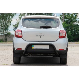 Rear Bar AK007 Black (Stainless Steel) Renault Sandero 2013-2022 photo 1