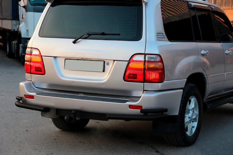 Toyota Land Cruiser 100 1998-2007 Rear Corner Bars AK003-Double Black (2 pcs, stainless steel) Photo 2