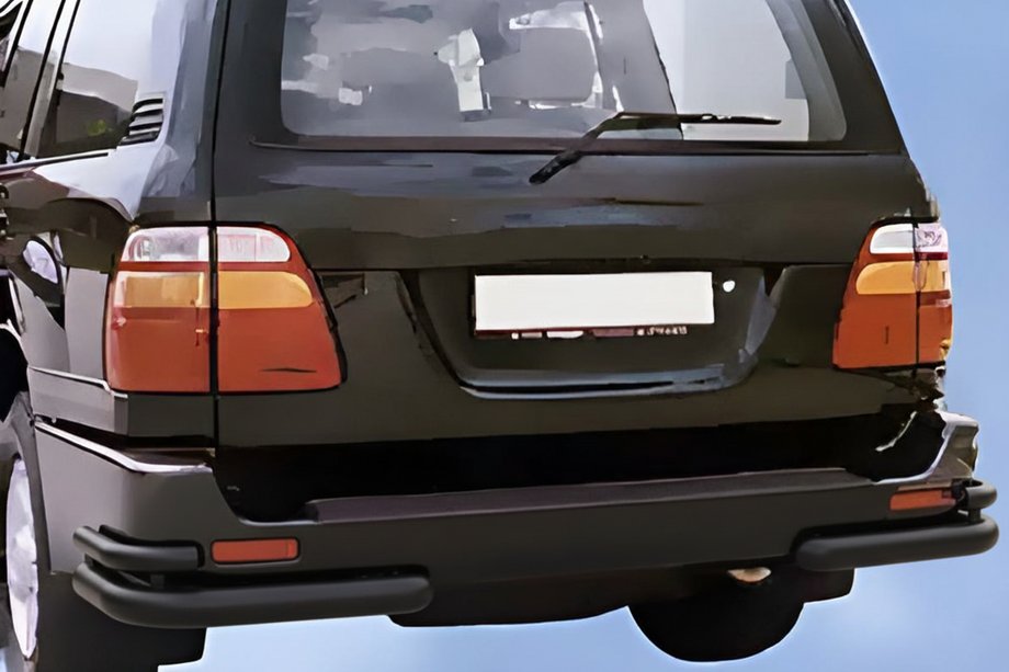 Toyota Land Cruiser 100 1998-2007 Rear Corner Bars AK003-Double Black (2 pcs, stainless steel) Photo 3