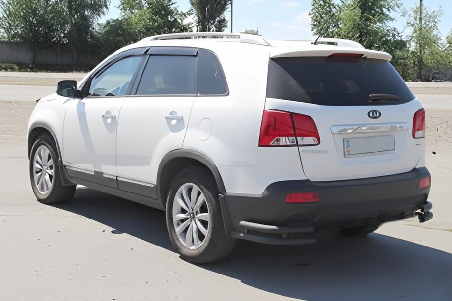 Kia Sorento II XM 2009-2014 Rear Double Corner Bars AK003-Double Black (Stainless Steel) Photo 4