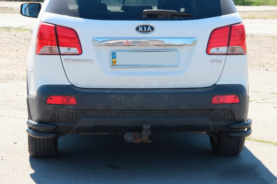 Kia Sorento II XM 2009-2014 Rear Double Corner Bars AK003-Double Black (Stainless Steel) Photo 2