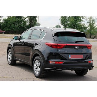 Rear Double Corner Guard AK003 Double Black (Stainless Steel) Kia Sportage 2015-2021 photo 3