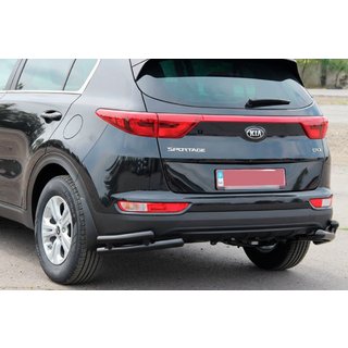 Rear Double Corner Guard AK003 Double Black (Stainless Steel) Kia Sportage 2015-2021 photo 1