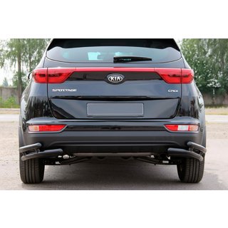 Rear Double Corner Guard AK003 Double Black (Stainless Steel) Kia Sportage 2015-2021 photo 2