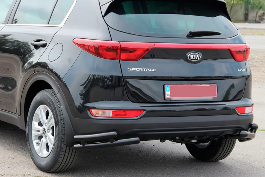 Kia Sportage 2015-2021 Rear Double Corner Guard AK003 Double Black (Stainless Steel) Image