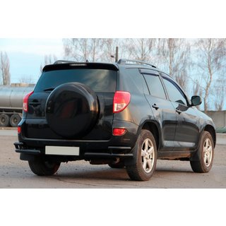 Rear Corner Bars AK003-double Black (2 pcs, stainless steel) Toyota Rav 4 2006-2013 photo 3