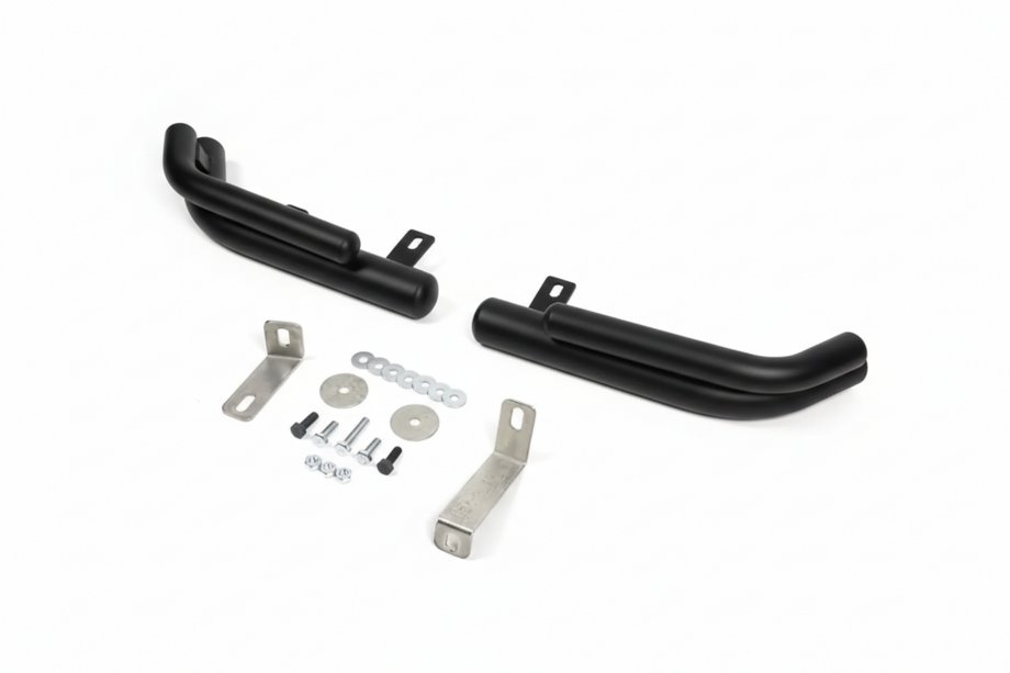Hyundai Santa Fe 2 2006-2012 Rear Double Corner Bars AK003 Double Black (Stainless Steel) Photo 1