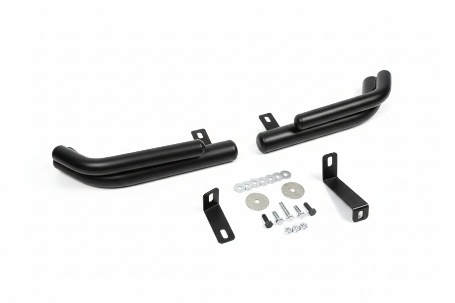 Hyundai Santa Fe 2 2006-2012 Rear Double Corner Bars AK003 Double Black (Stainless Steel) Photo 2