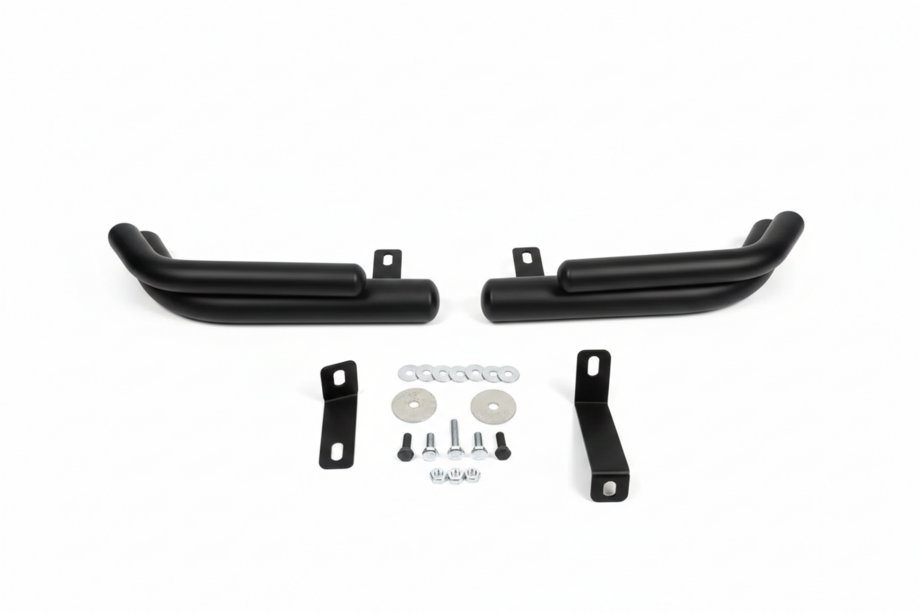 Hyundai Santa Fe 2 2006-2012 Rear Double Corner Bars AK003 Double Black (Stainless Steel) Photo 3