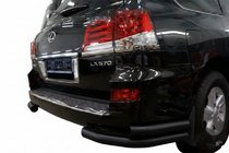 Lexus LX570/450d 2008-2022 Rear Double Corner Bars Black (Stainless Steel) photo 1